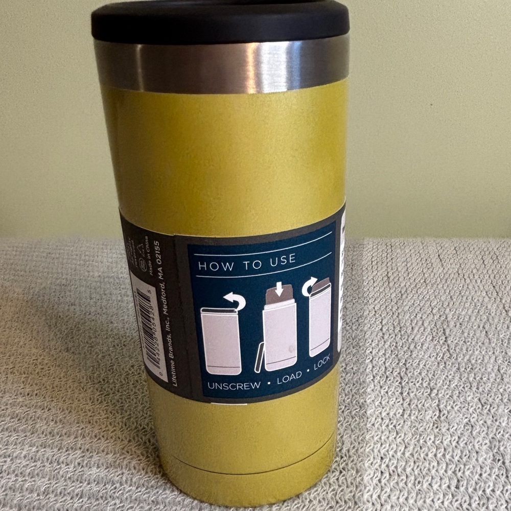 Houdini Yellow Tall Slim Can Cooler - Picture 3 of 6